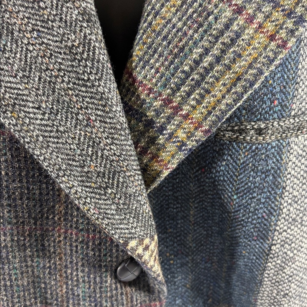 International Scene Vintage Patchwork Wool Blazer… - image 3